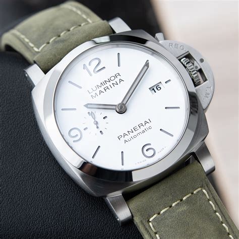 panerai white dial 42mm|pam1314.